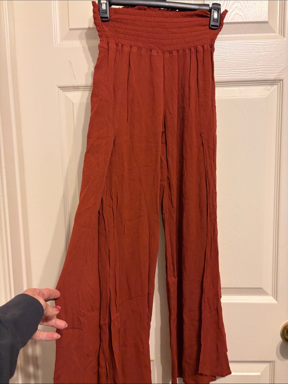 Rewash Rust Wide-Leg Trousers